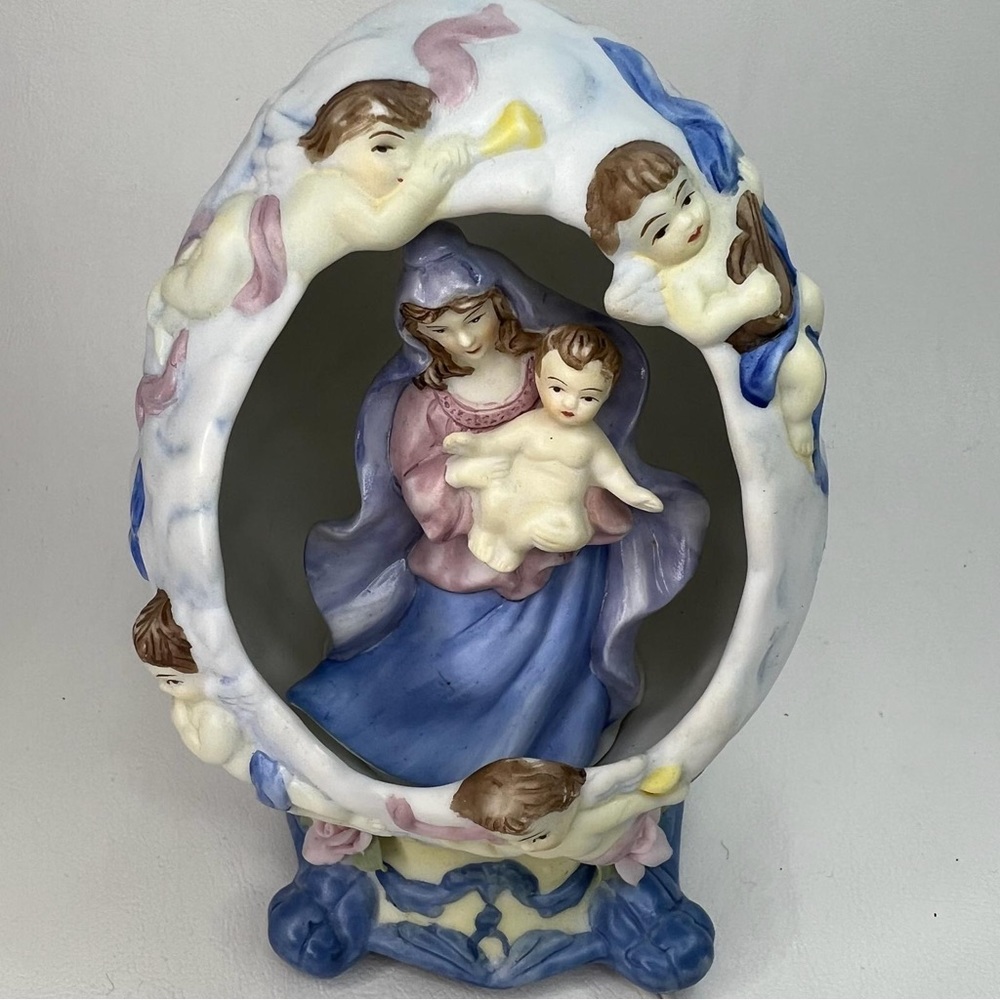 AVON INSPIRATIONAL Light MADONNA AND‎ CHILD Ceramic Figurine - Picture 5 of 16